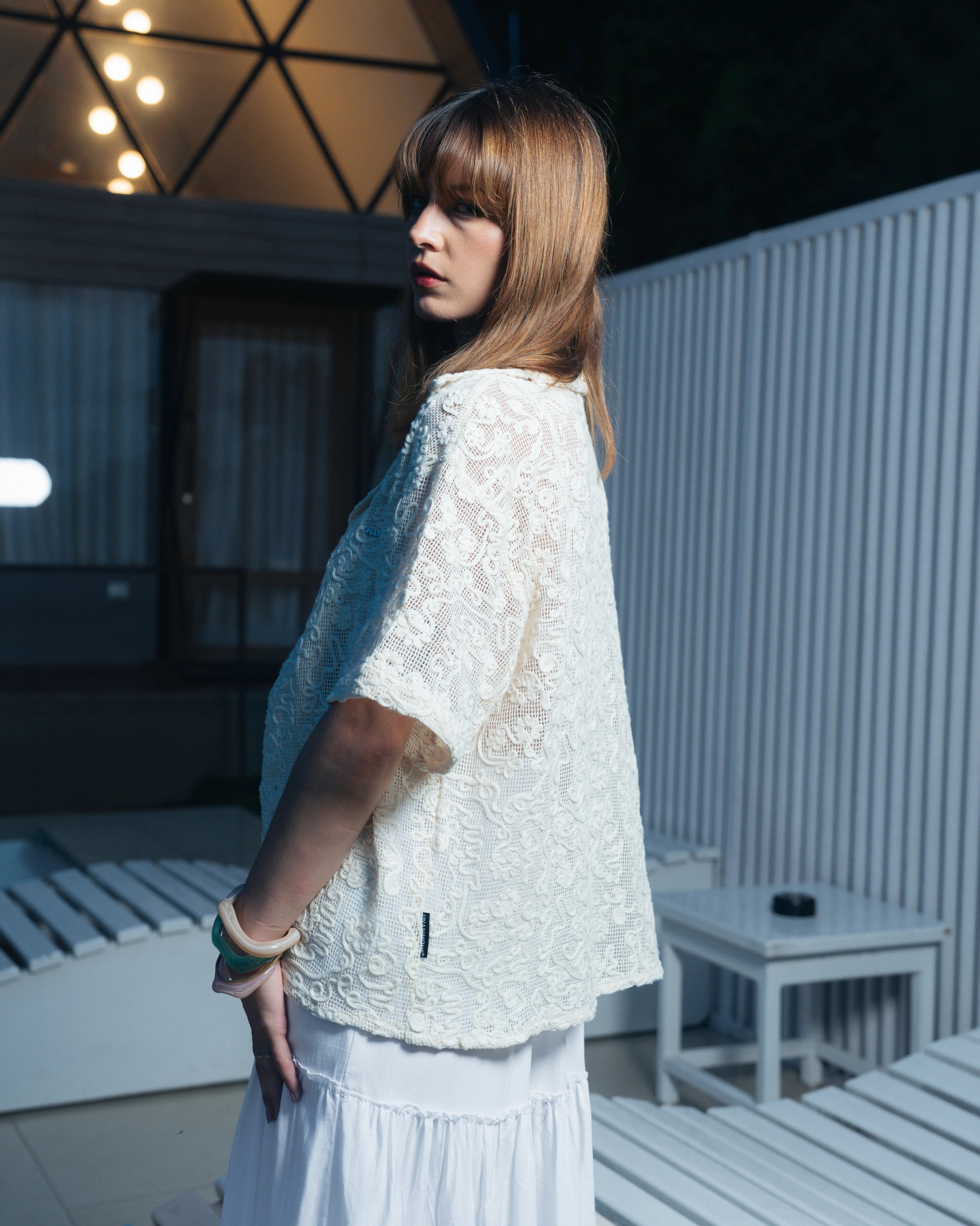 Embroidered Mesh Shirt - Image 8
