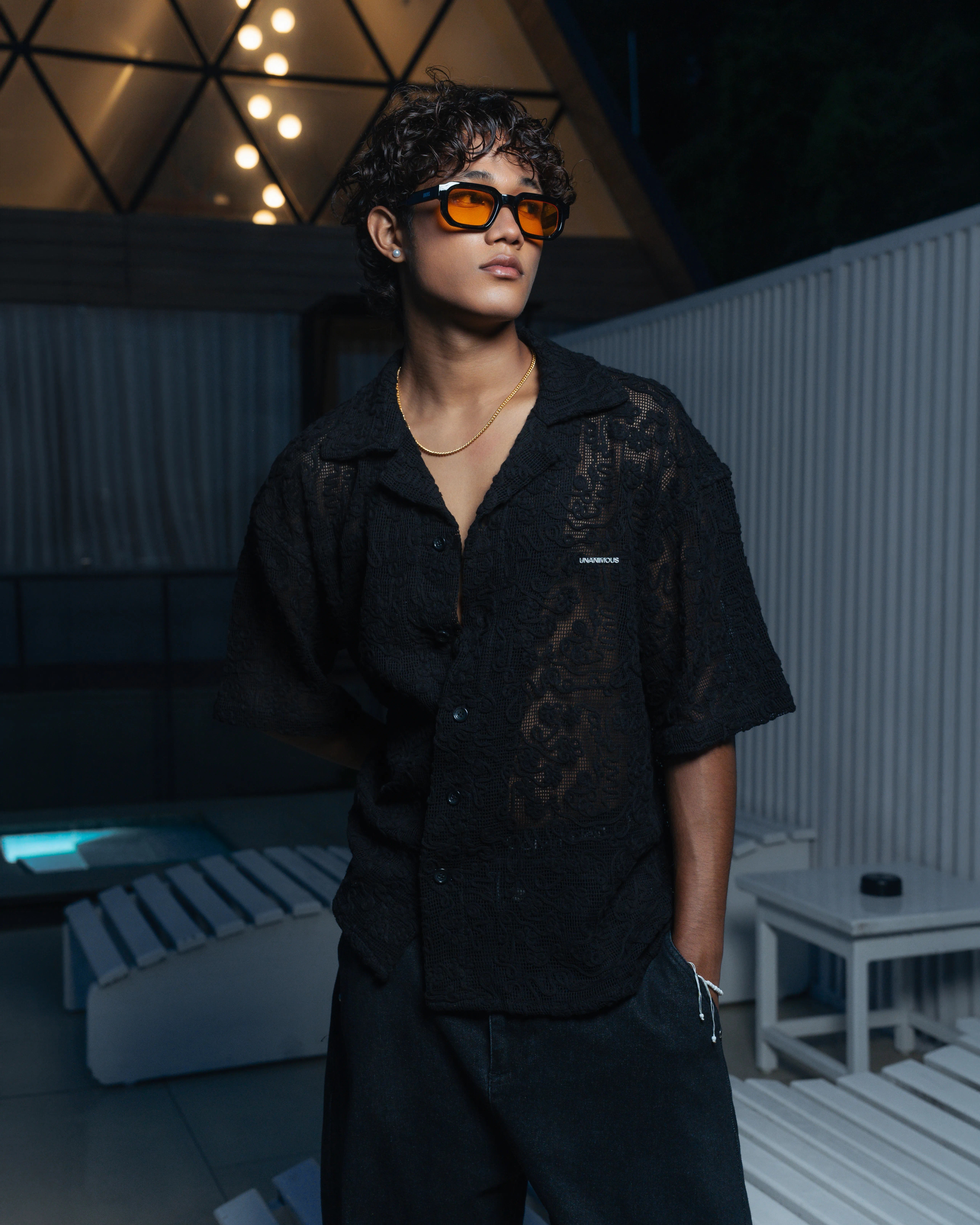 Embroidered Mesh Shirt - Image 2