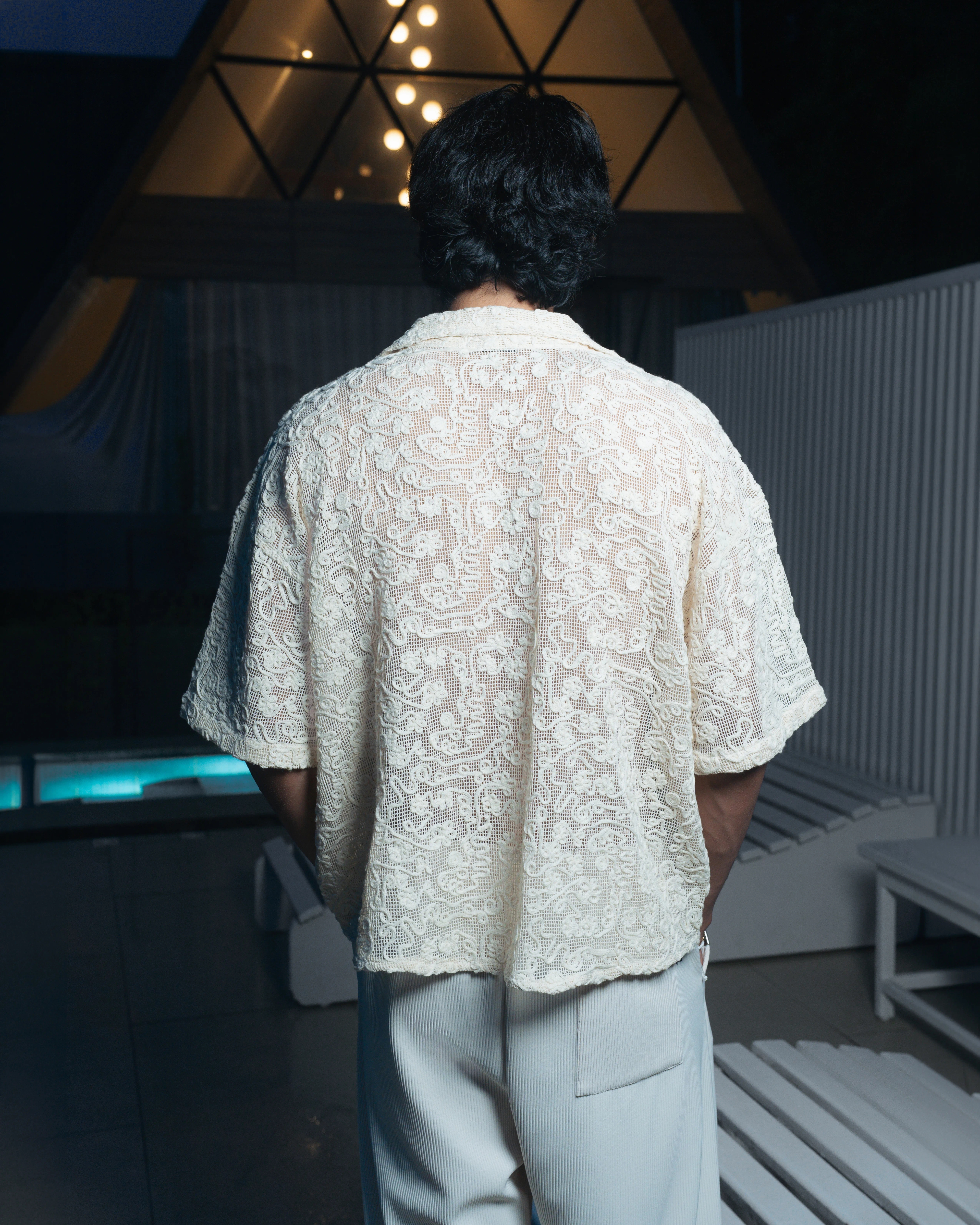 Embroidered Mesh Shirt - Image 3