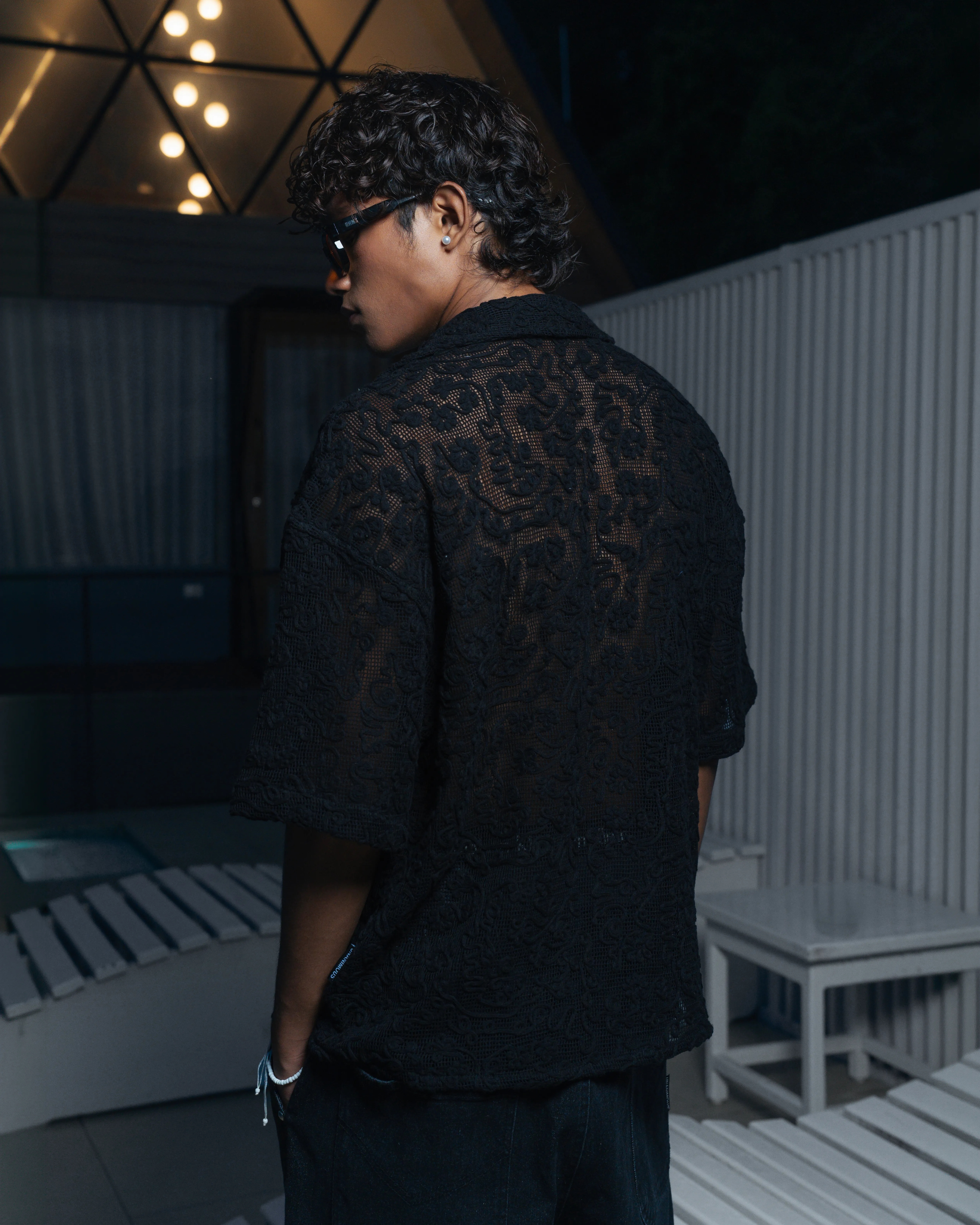 Embroidered Mesh Shirt - Image 3