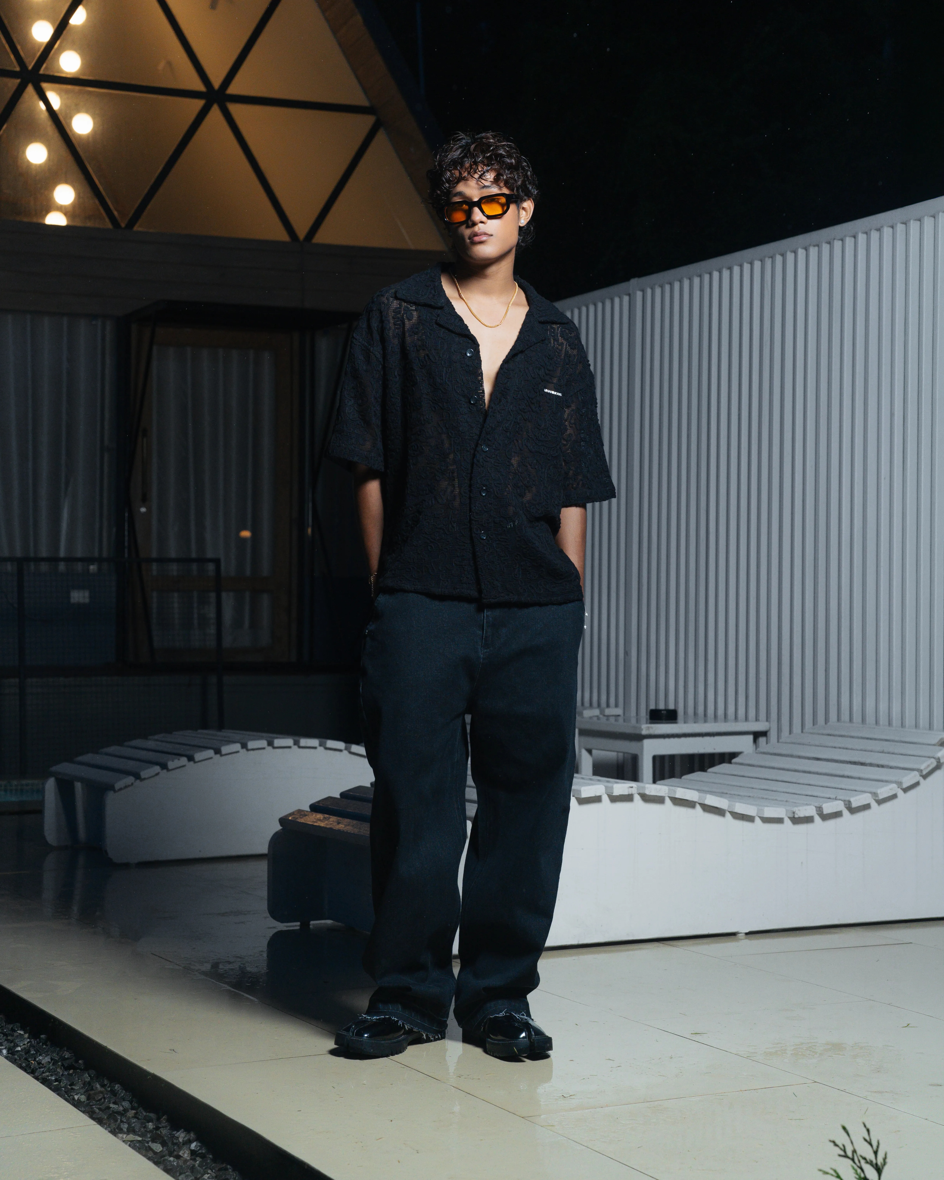 Embroidered Mesh Shirt - alternate view