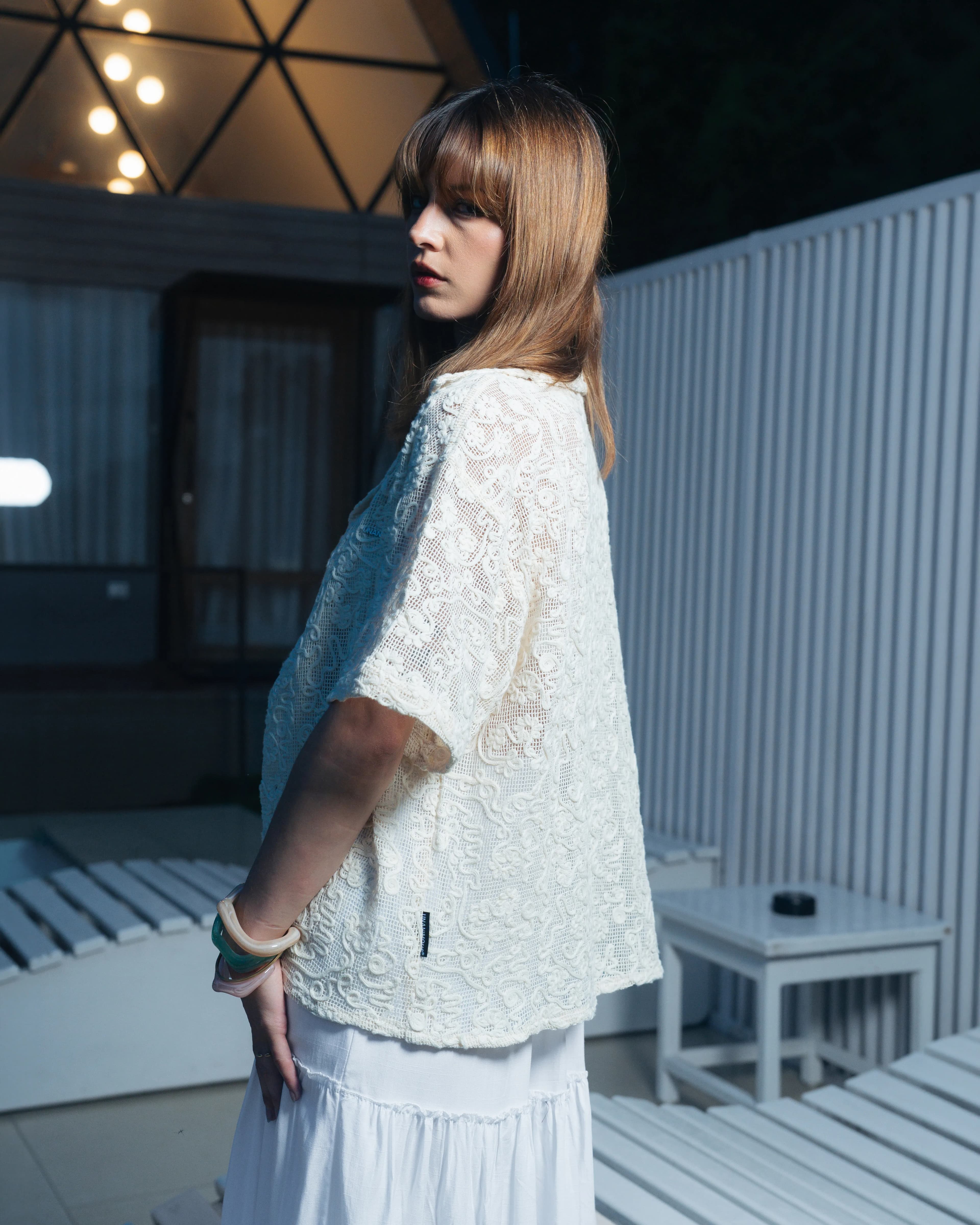 Embroidered Mesh Shirt - Image 7