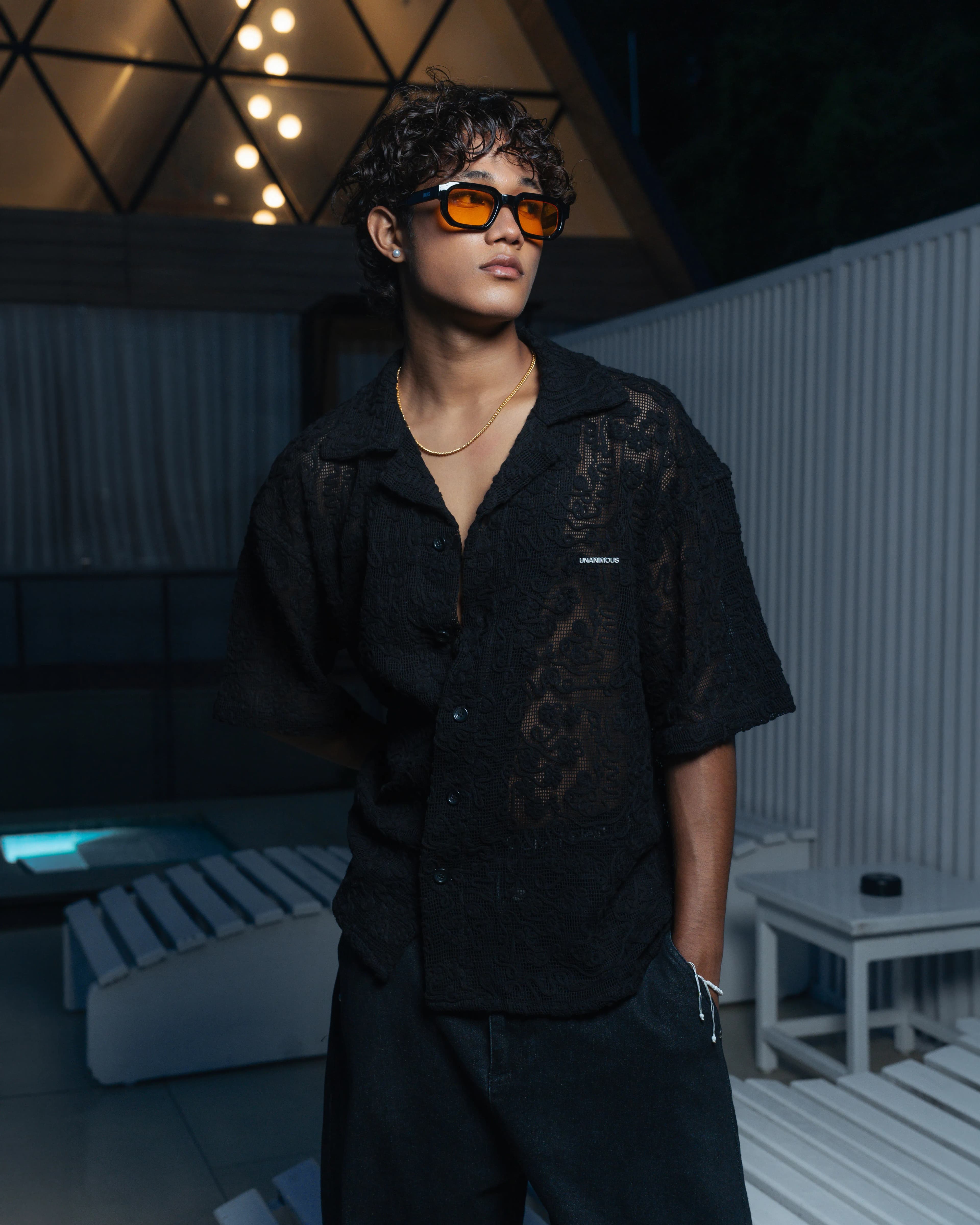 Embroidered Mesh Shirt - fixed gallery image