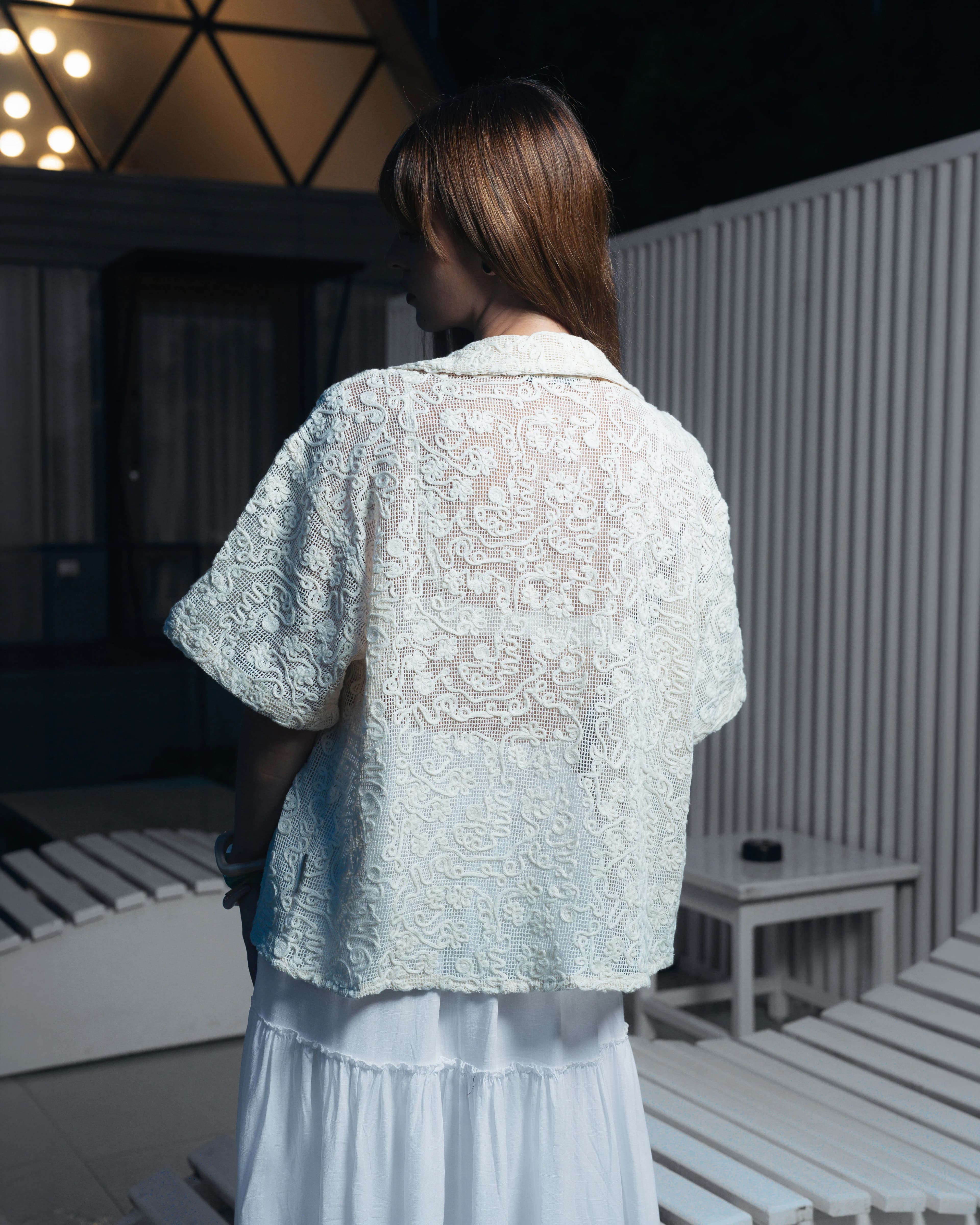 Embroidered Mesh Shirt - Image 5