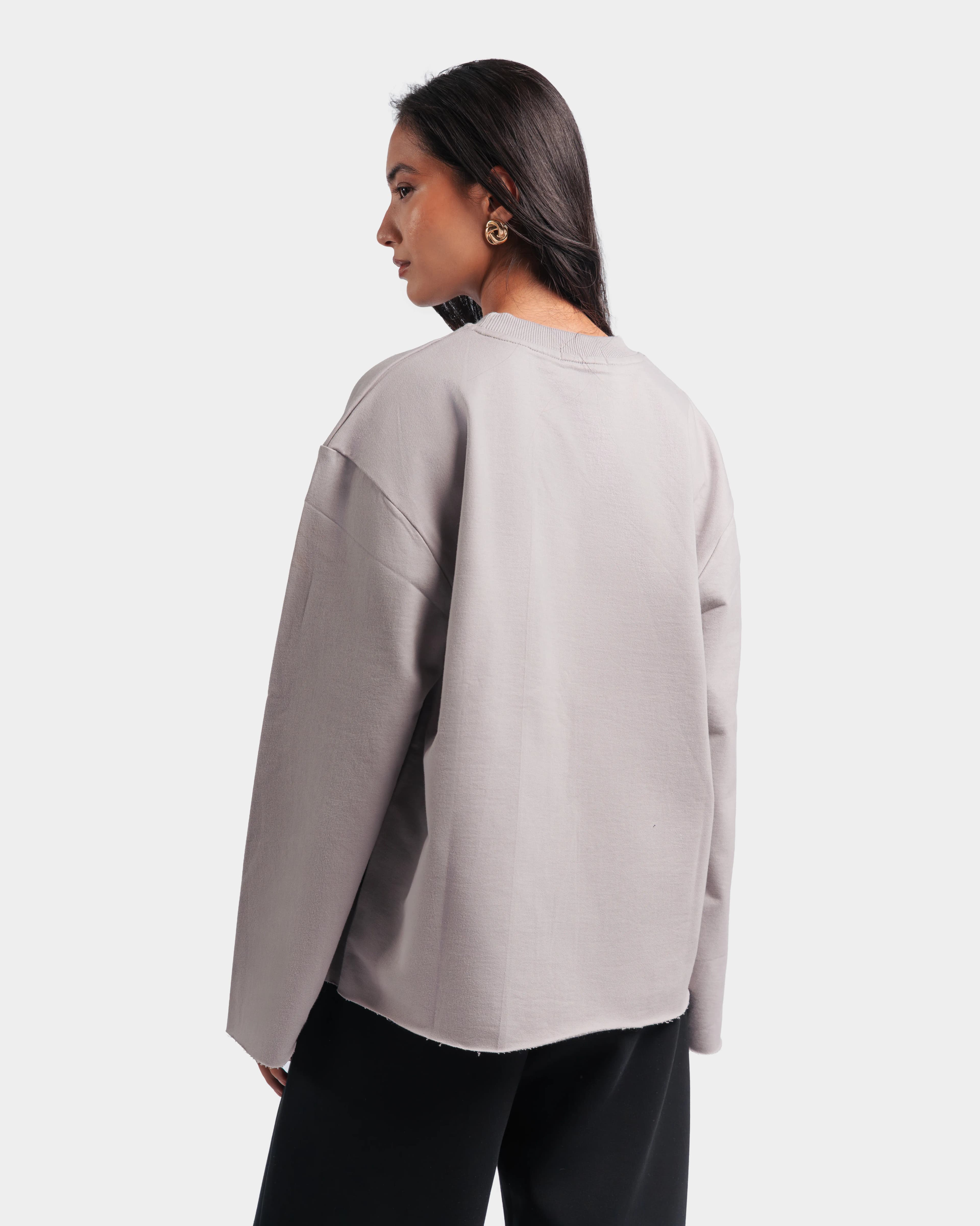 Raw Edge Full Sleeve Tee - Image 2