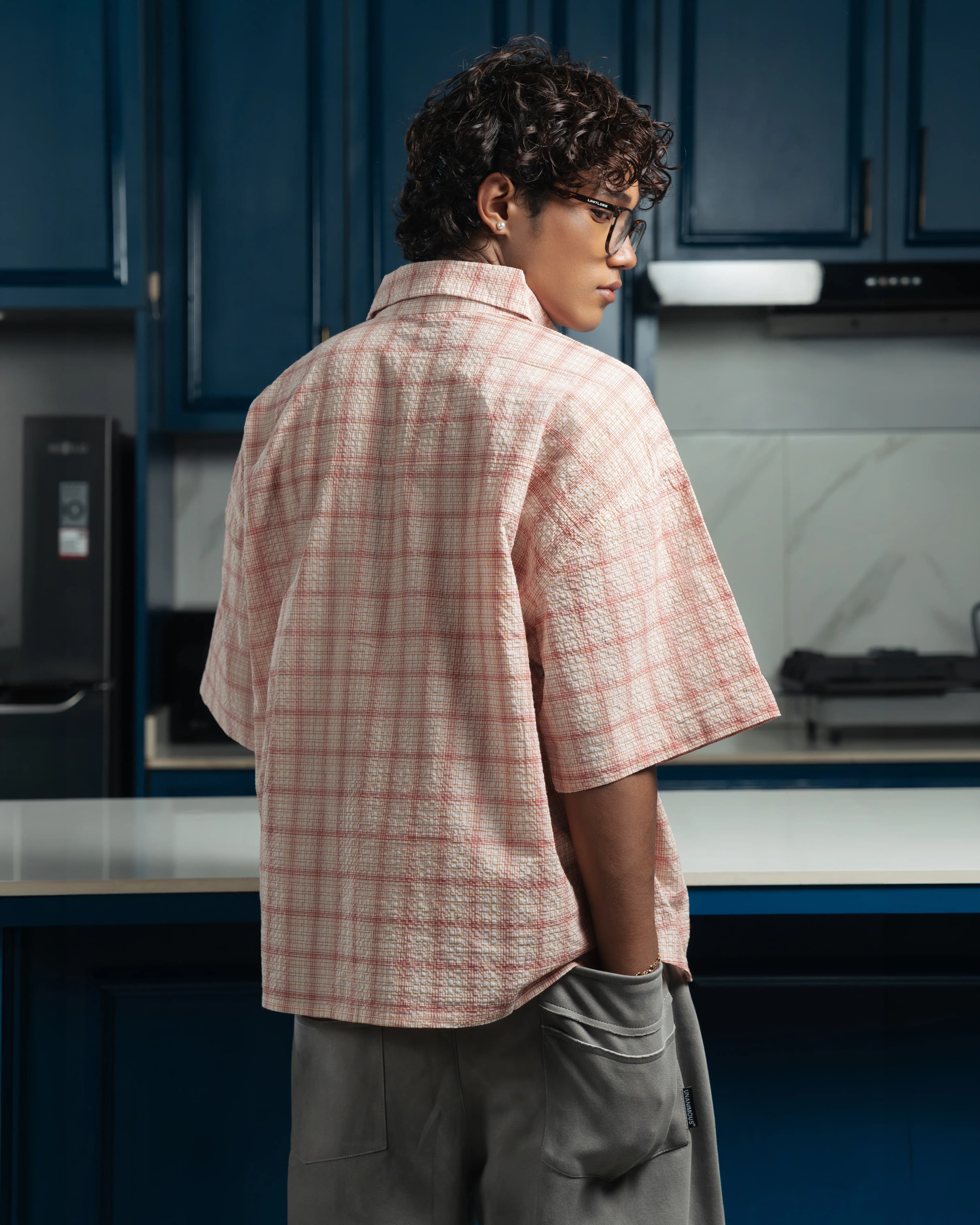 Airy Plaid Shirt-Short Sleeve - Image 4