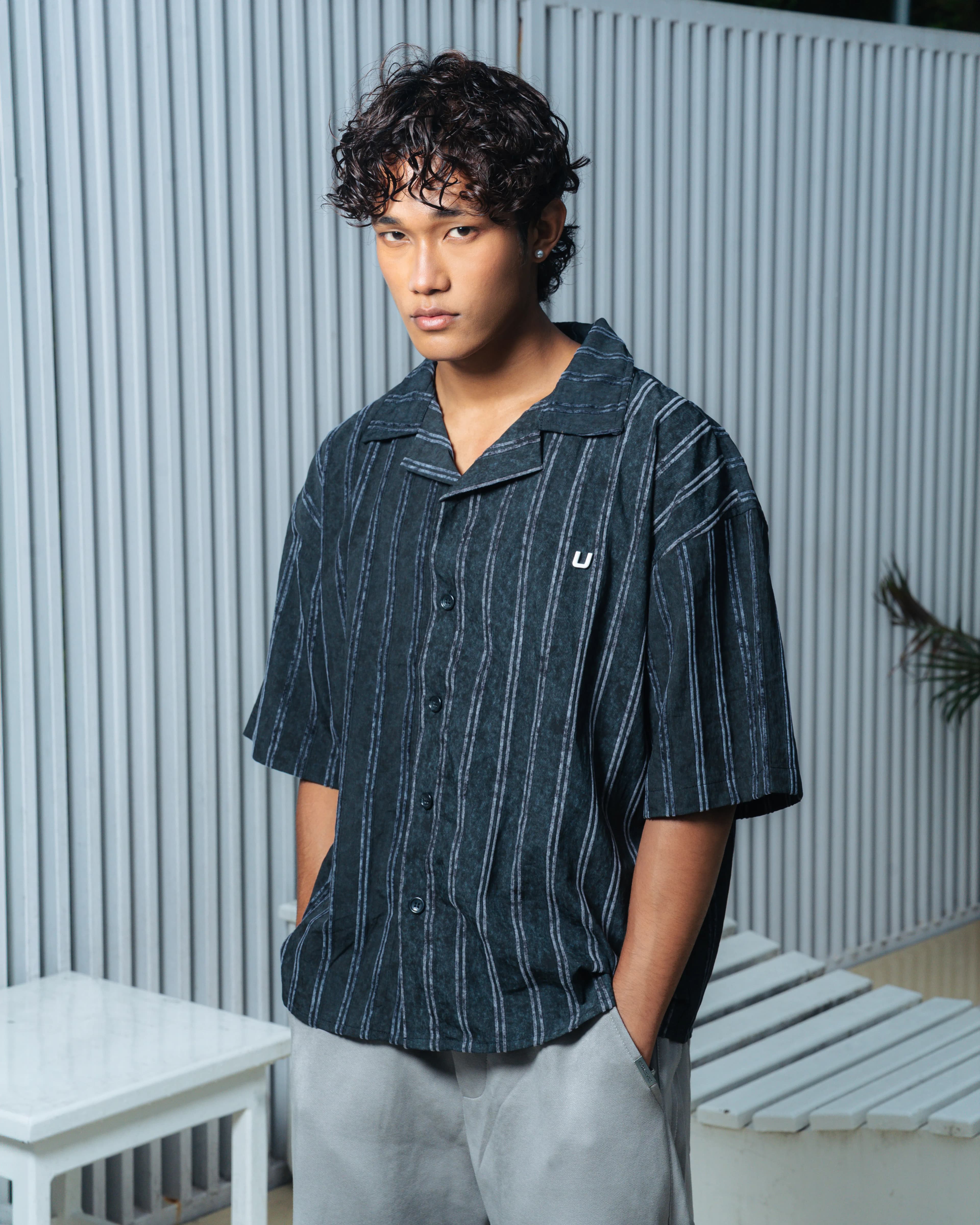 Velvet Stripe Shirt - Image 1