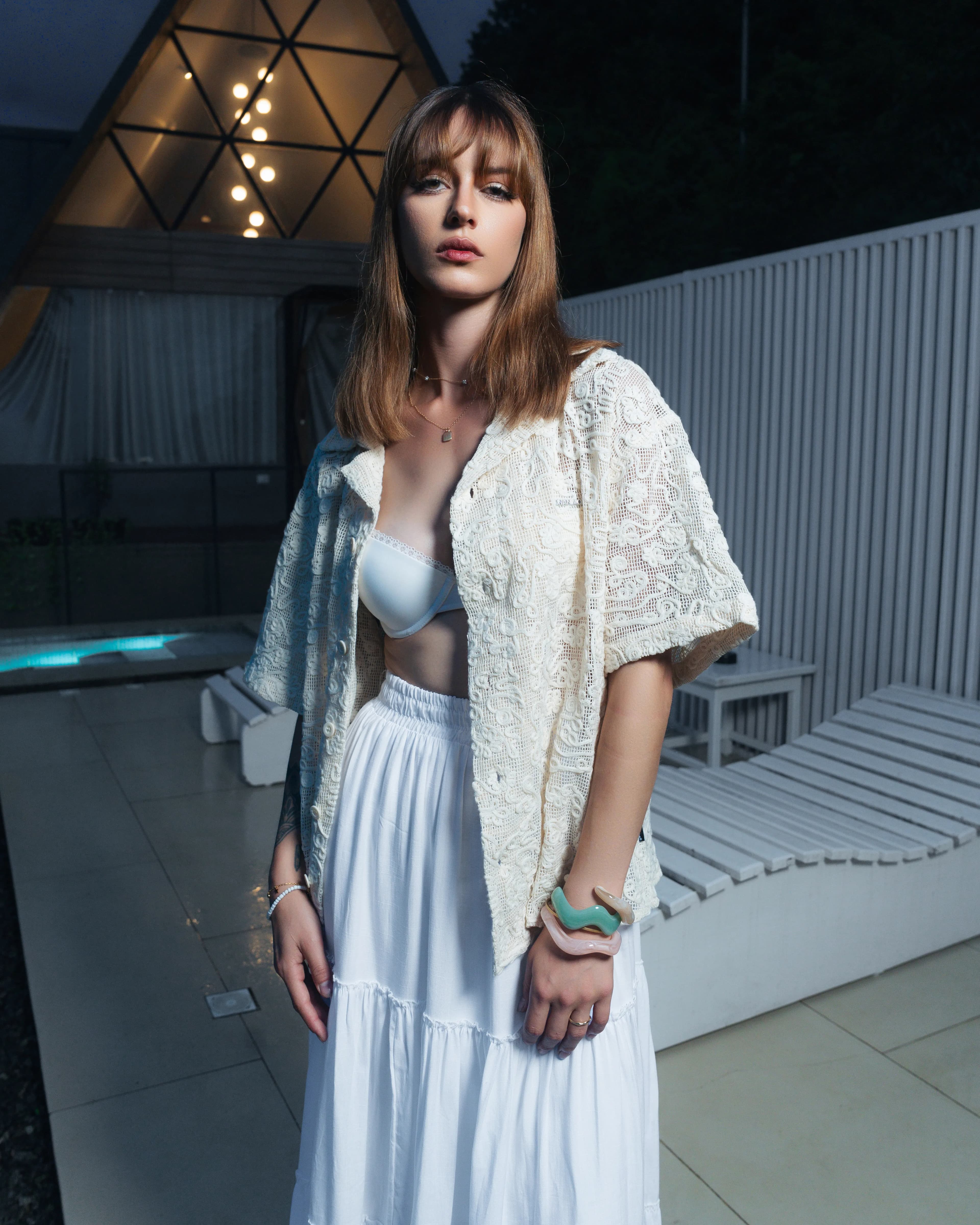 Embroidered Mesh Shirt - Image 4