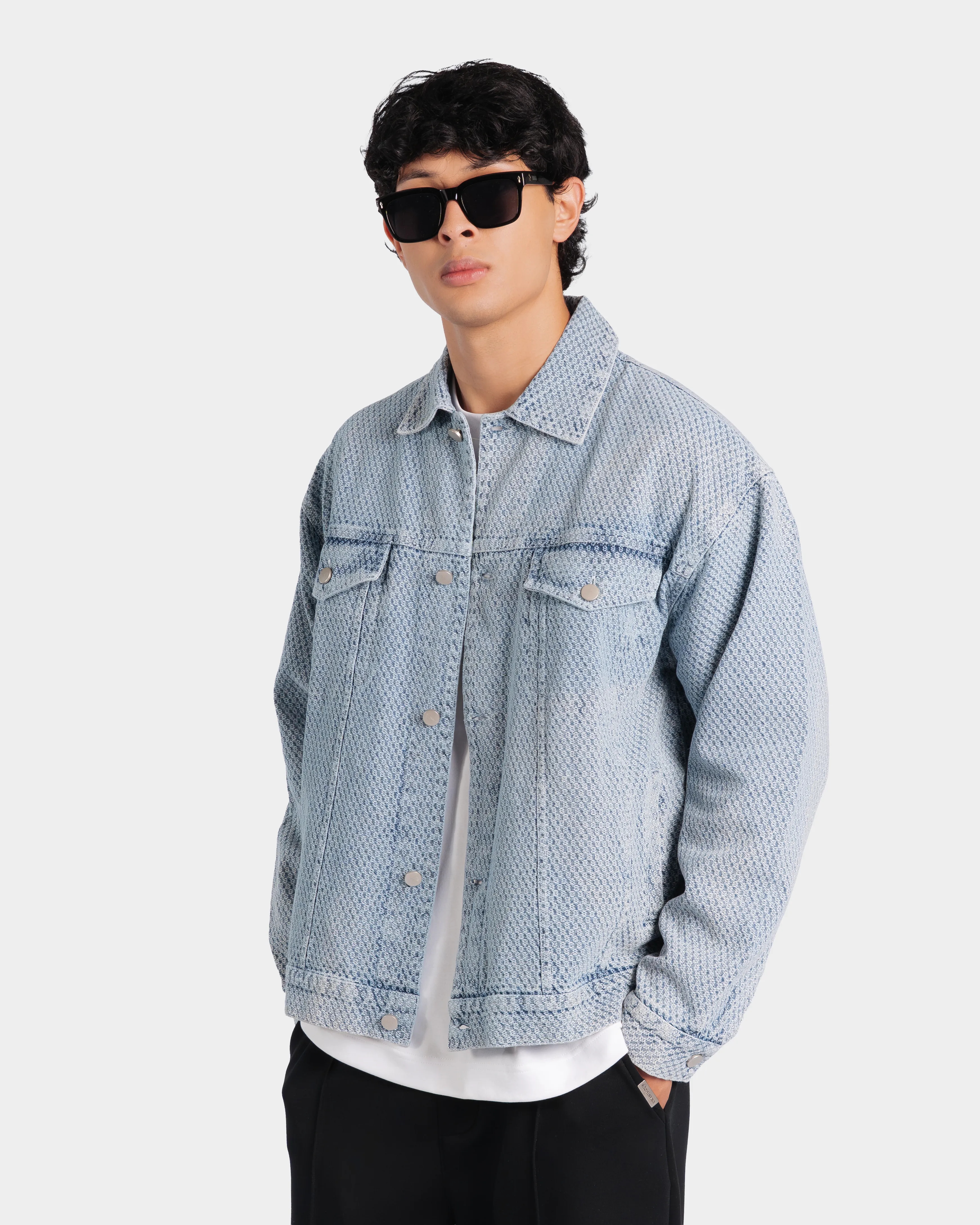 Textured Trucker Jacket - Image 2