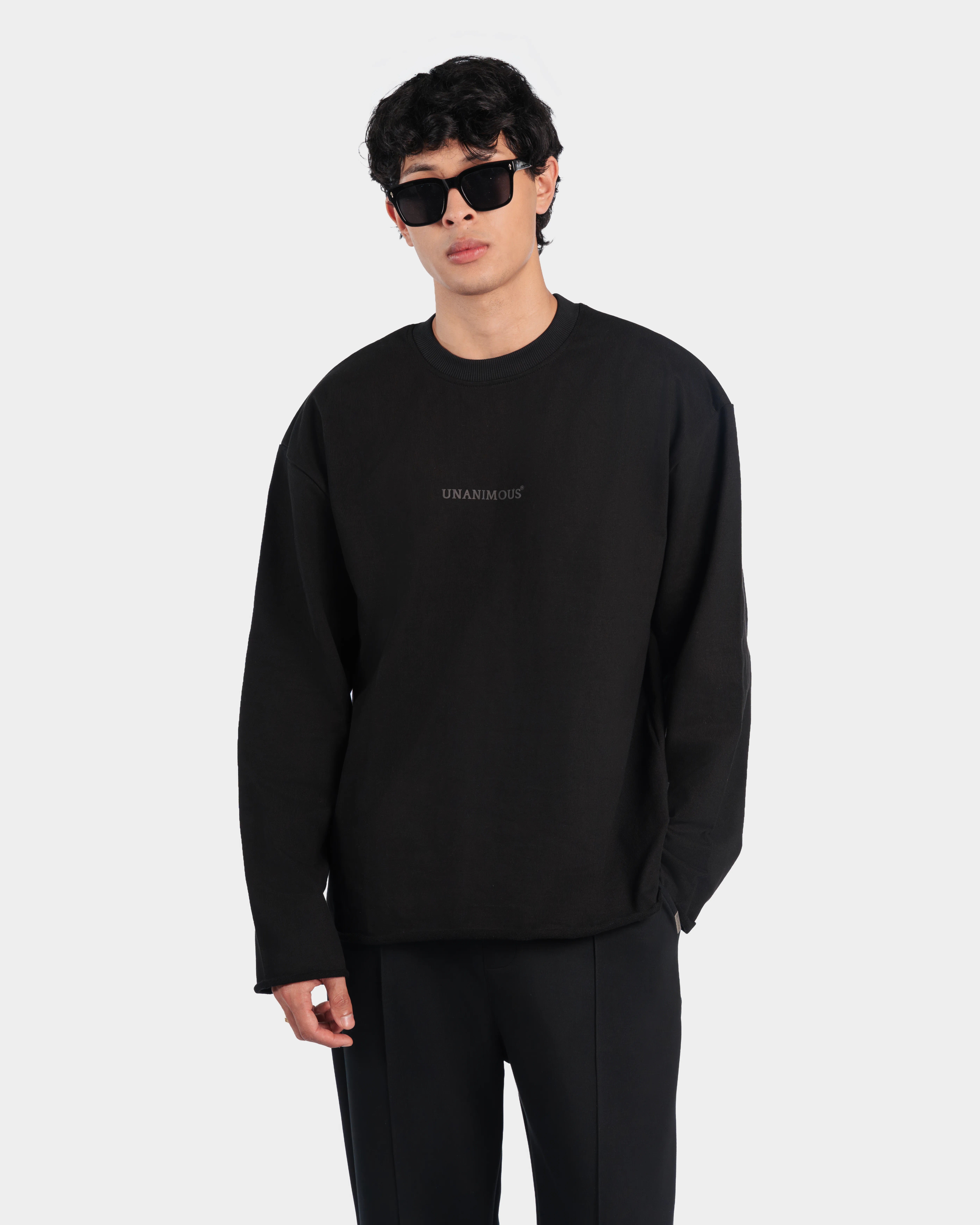 Raw Edge Full Sleeve Tee - Image 1