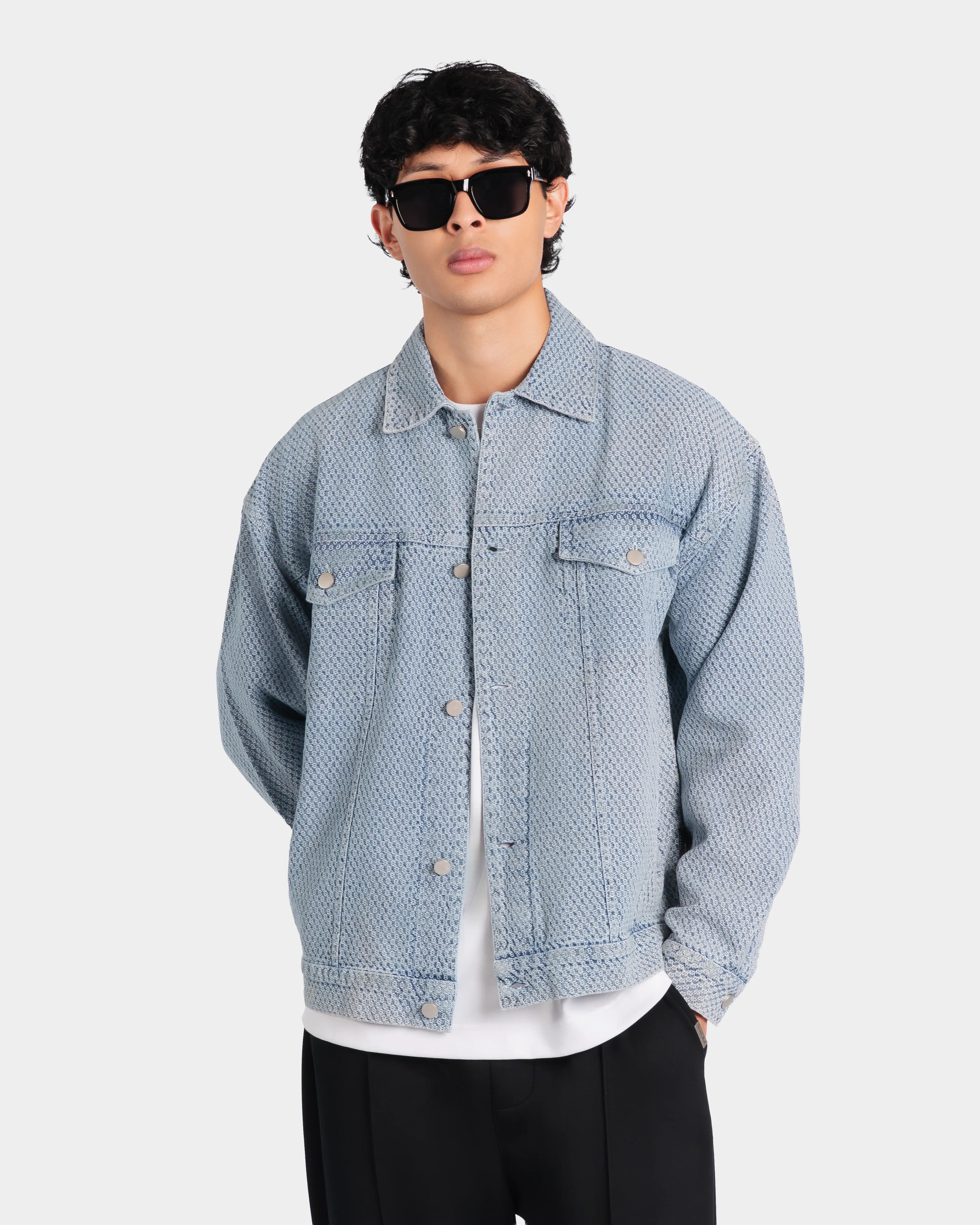 Textured Trucker Jacket - Image 9